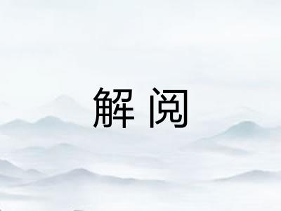 解阅