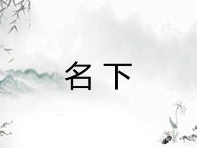 名下