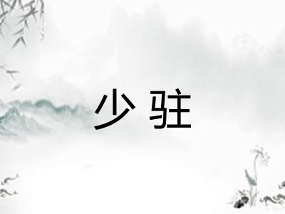 少驻