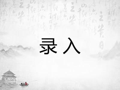 录入