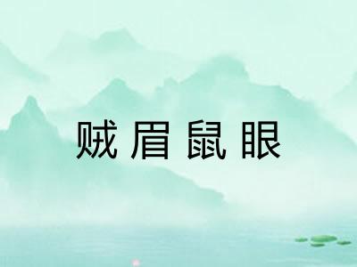 贼眉鼠眼