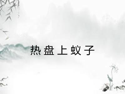 热盘上蚁子