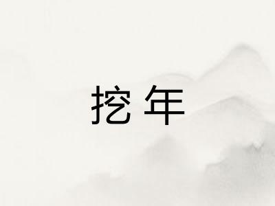 挖年