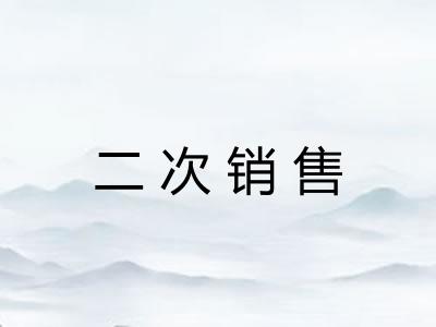 二次销售