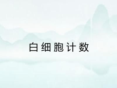 白细胞计数