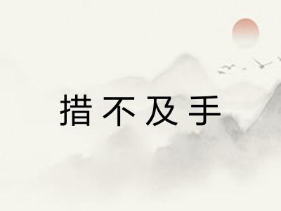 措不及手
