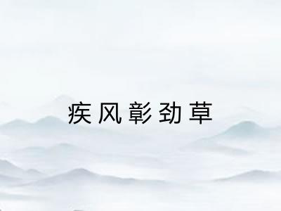 疾风彰劲草