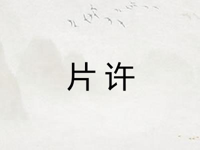 片许