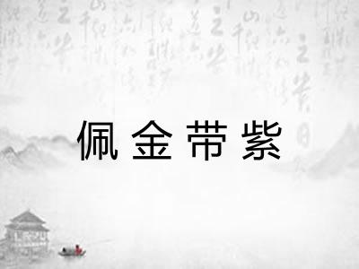 佩金带紫