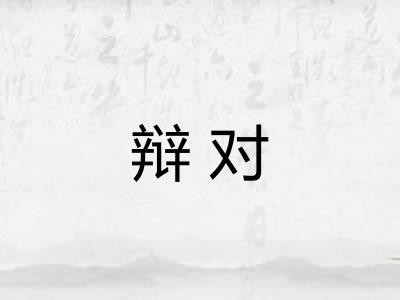 辩对