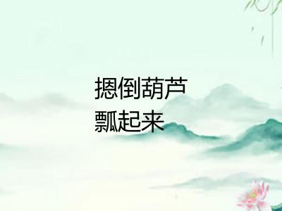 摁倒葫芦瓢起来