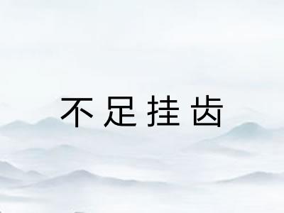 不足挂齿