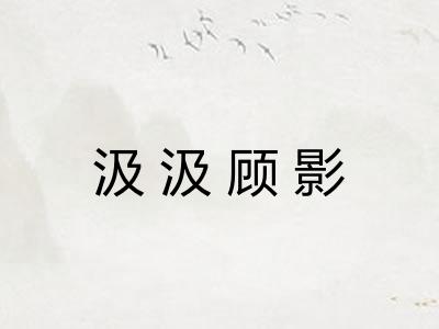 汲汲顾影