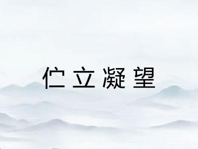伫立凝望
