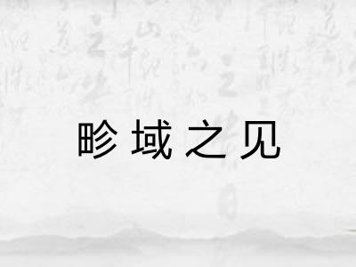 畛域之见