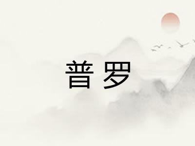 普罗
