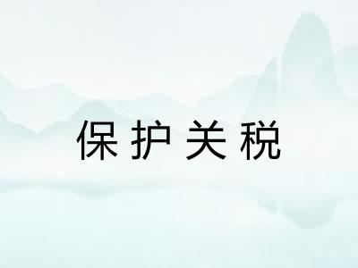 保护关税