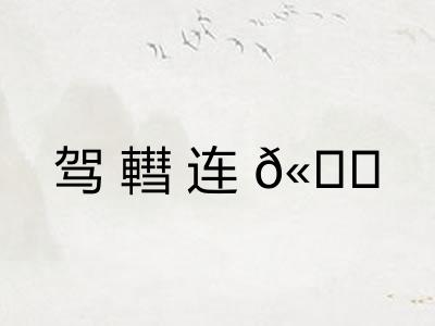 驾轊连𫐄