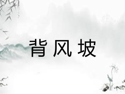 背风坡