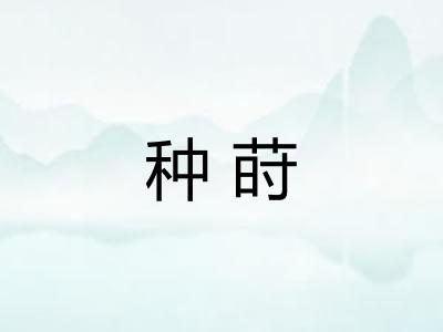 种莳