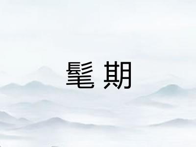 髦期