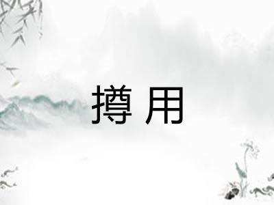 撙用