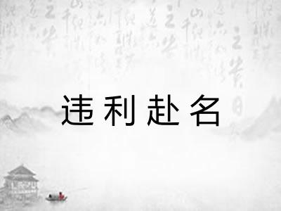 违利赴名