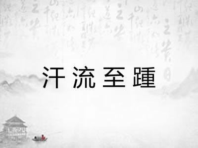 汗流至踵