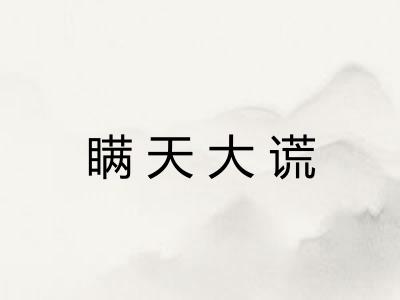 瞒天大谎