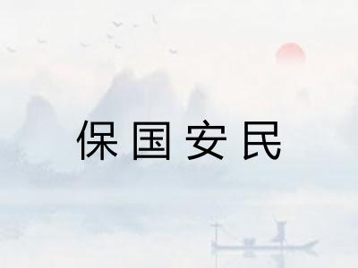 保国安民