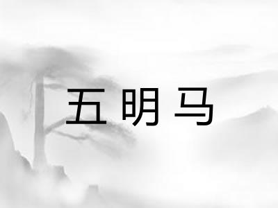 五明马