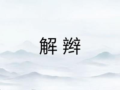 解辫