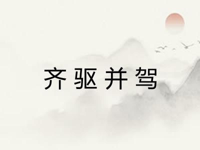 齐驱并驾