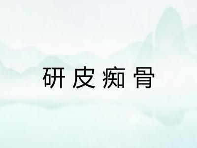 研皮痴骨