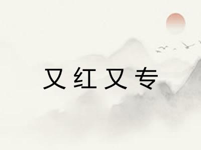 又红又专
