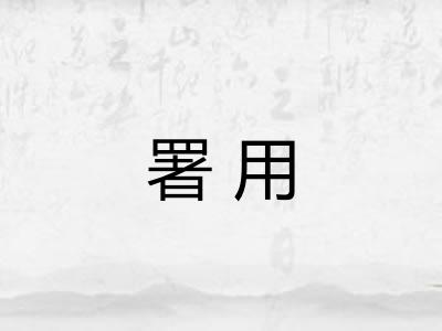 署用