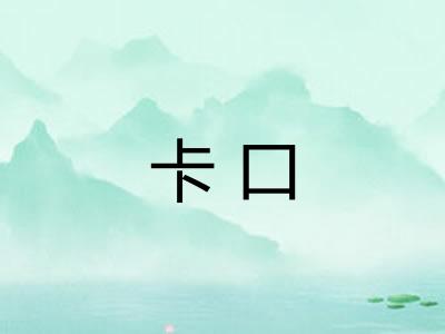 卡口