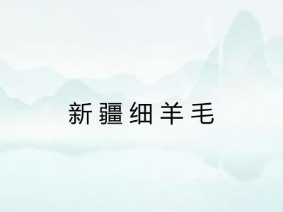 新疆细羊毛