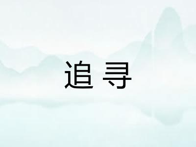 追寻