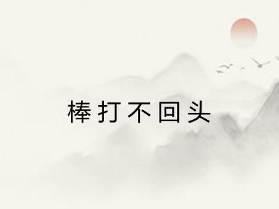 棒打不回头