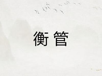 衡管