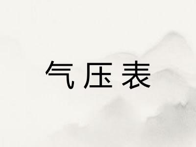 气压表