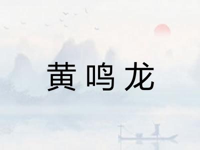 黄鸣龙