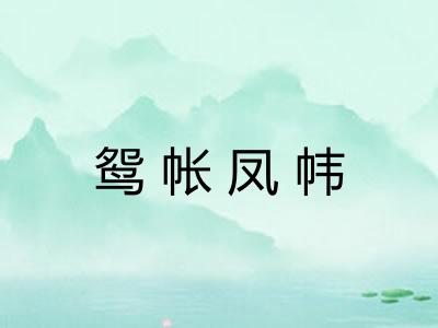 鸳帐凤帏