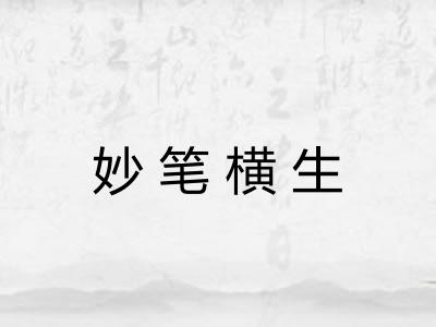 妙笔横生