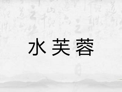 水芙蓉