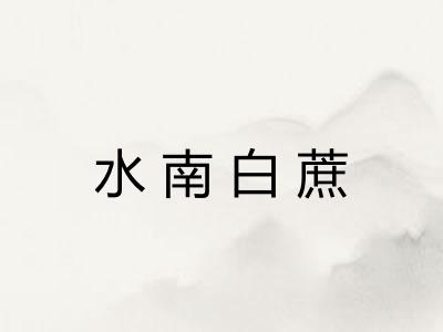 水南白蔗