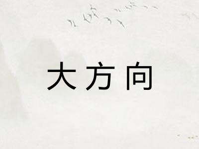 大方向