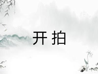 开拍