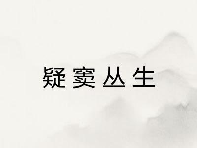 疑窦丛生